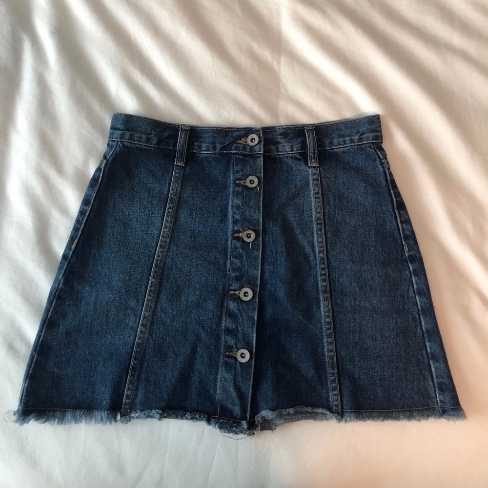 Buttoned Denim Forever 21 Skirt